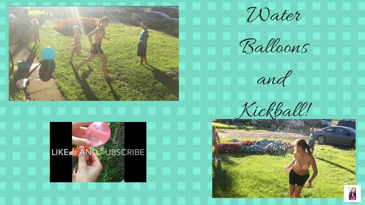 Water balloons & Kickball! ⚽️ \\Valerie Lynn// YouTube