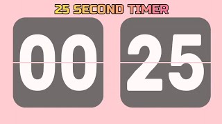 25 Second Timer ⏰ | Big Numbers, Confetti & Alarm!