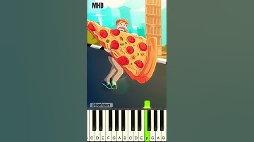 Mr.Beast Running With Bigger and Bigger Pizza Slice ​⁠@TheToonTubers - Piano Tutorial