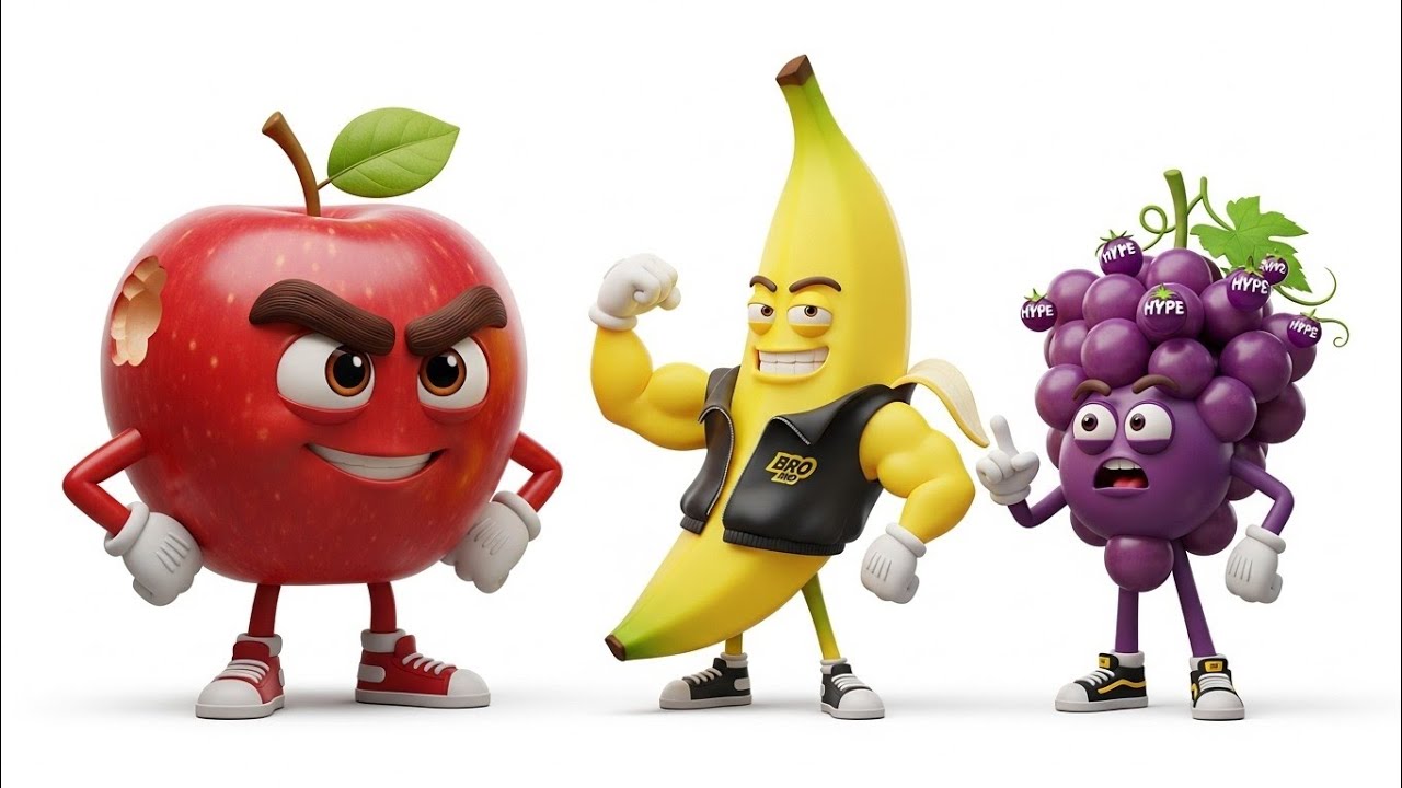 Apple Boss vs Banana Bro vs Grapes Gang – The Ultimate Fruit Showdown