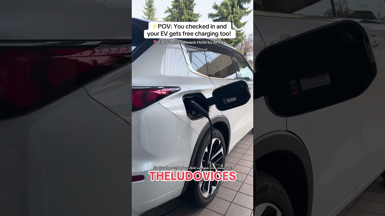 POV: You just checked in and plugged in your EV for a free charge 