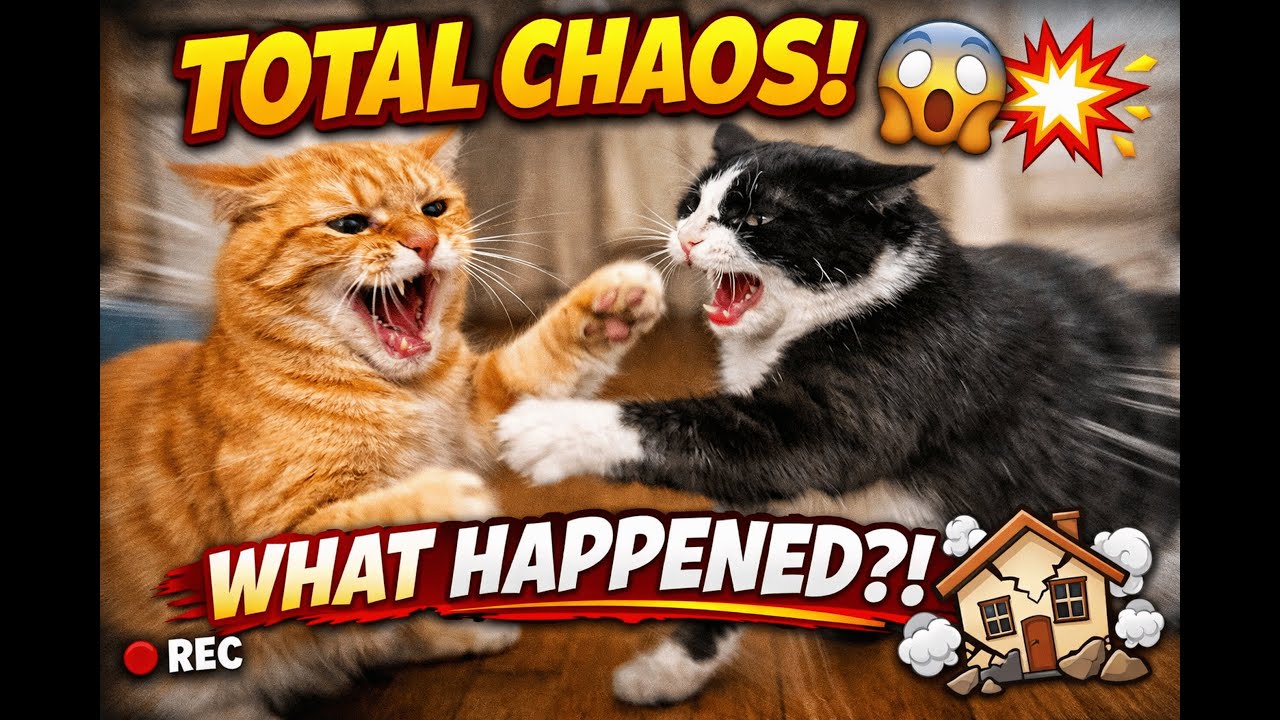 "Cat Fight at Home | Two Cats Aggressive Behavior”   Oh wow 😅 two cats, one house = WWE season.
