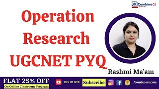 Operation Research UGCNET PYQ | LPP | Computer Science | Linear Programming Problem | Rashmi Ma'am