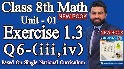 Class 8th Math New book Unit 1 Exercise 1.3 Question 6 (iii,iv)-8th Math New Book E.X 1.3 Q6