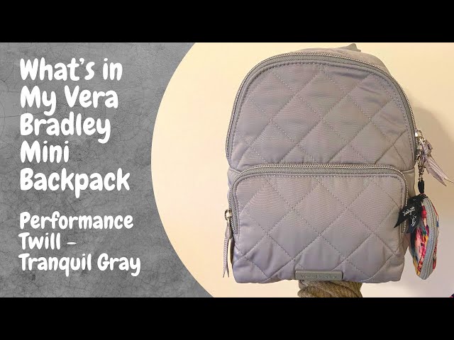 Vera Bradley Tranquil Gray Campus Backpack in Performance Twill Vera Bradley Backpack in Performance Twill Tranquil Gray | eBay main image 4