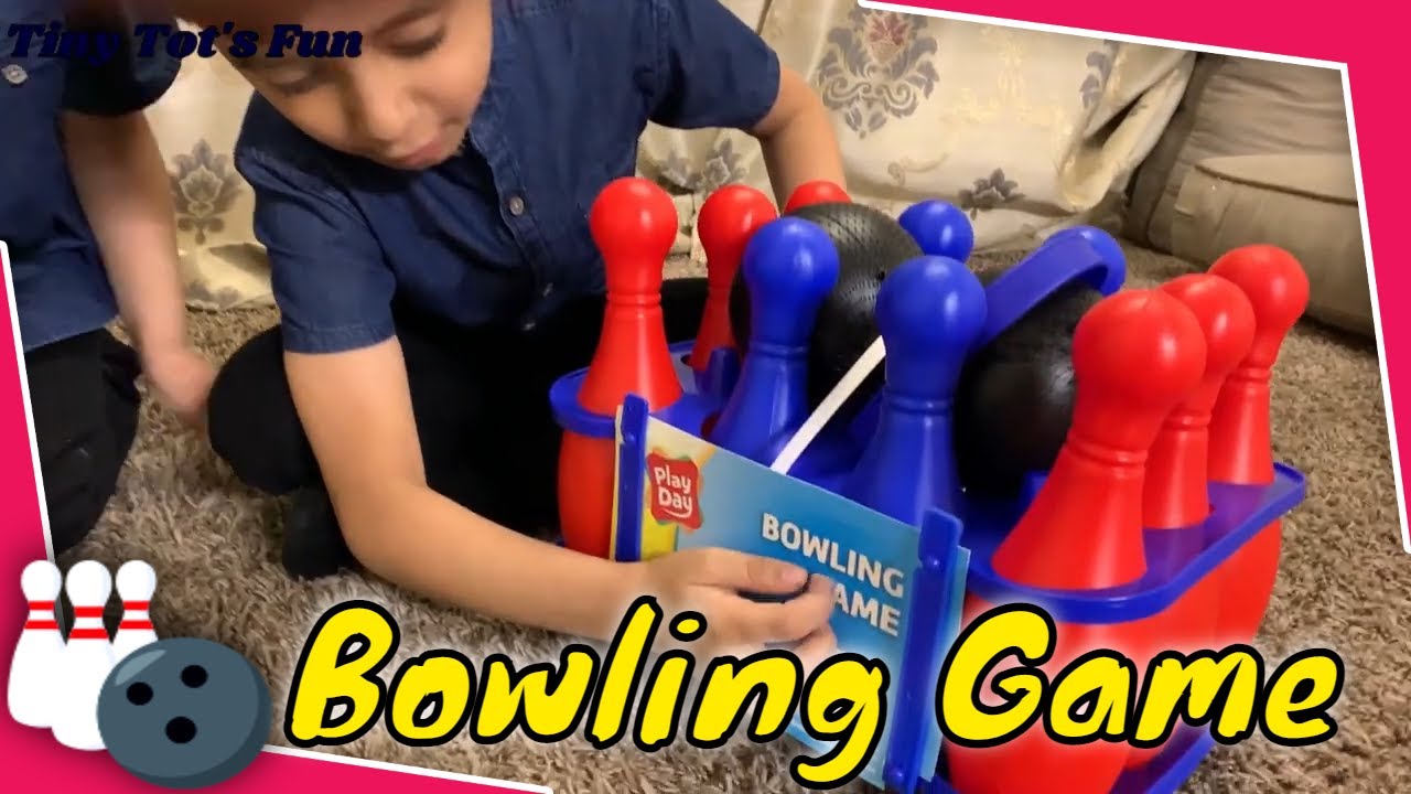 Kids Pretend Play Bowling Game, Bowling Set Indoor Outdoor Fun Children Games | Tiny Tot's Fun