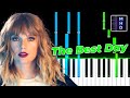 Taylor Swift - The Best Day (Piano Tutorial Easy)