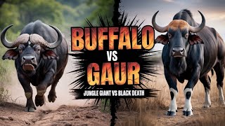 African Buffalo vs Indian Gaur — The Clash of the Wild Titans