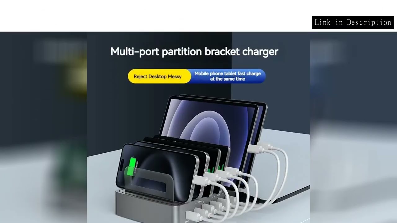 Universal 72W 6 Port Multi Intelligent USB PD Charger Station For IPhone 16 15 14 QC3.0 Fast Chargin