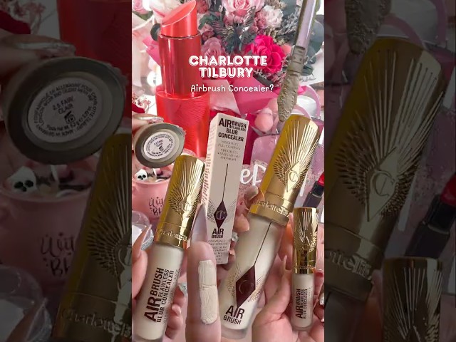 CHARLOTTE TILBURY Air brush Concealer 😍🙃 ASMR Makeup UN-BOXING with Swatches 