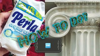 Greek ionic column made out of Perla soap.