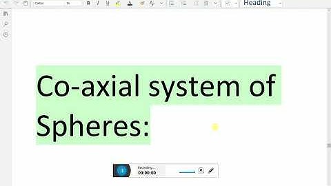Analiytical Solid Geometry: - ( Co-axial System of Spheres) - 99.