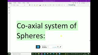 Analiytical Solid Geometry: - ( Co-axial System of Spheres) - 99.