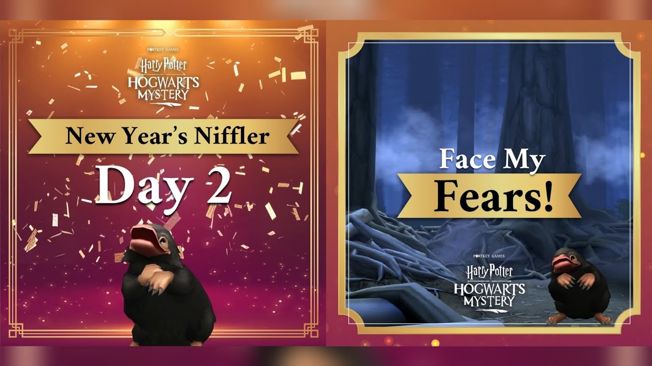 New Year's Niffler (Day 2 250 coins) Harry Potter Hogwarts Mystery