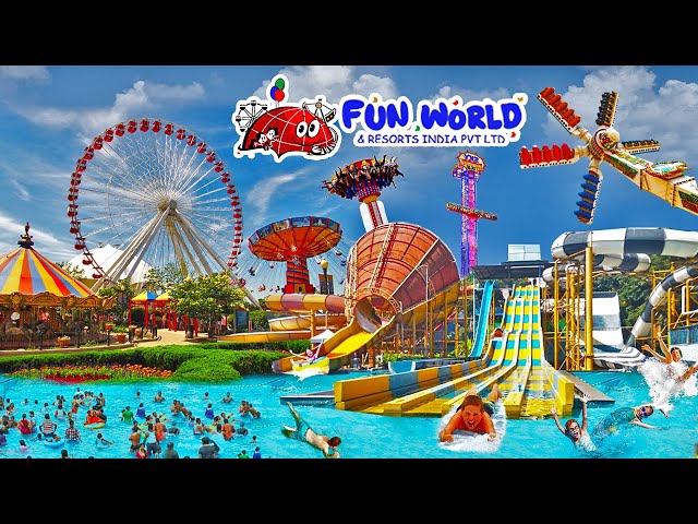 FUN WORLD BANGALORE || Water World &  Amusement Park Bangalore || Full Tour || THRILL & FUN Rides. class=