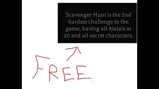Scavenger hunt completion | alalal night