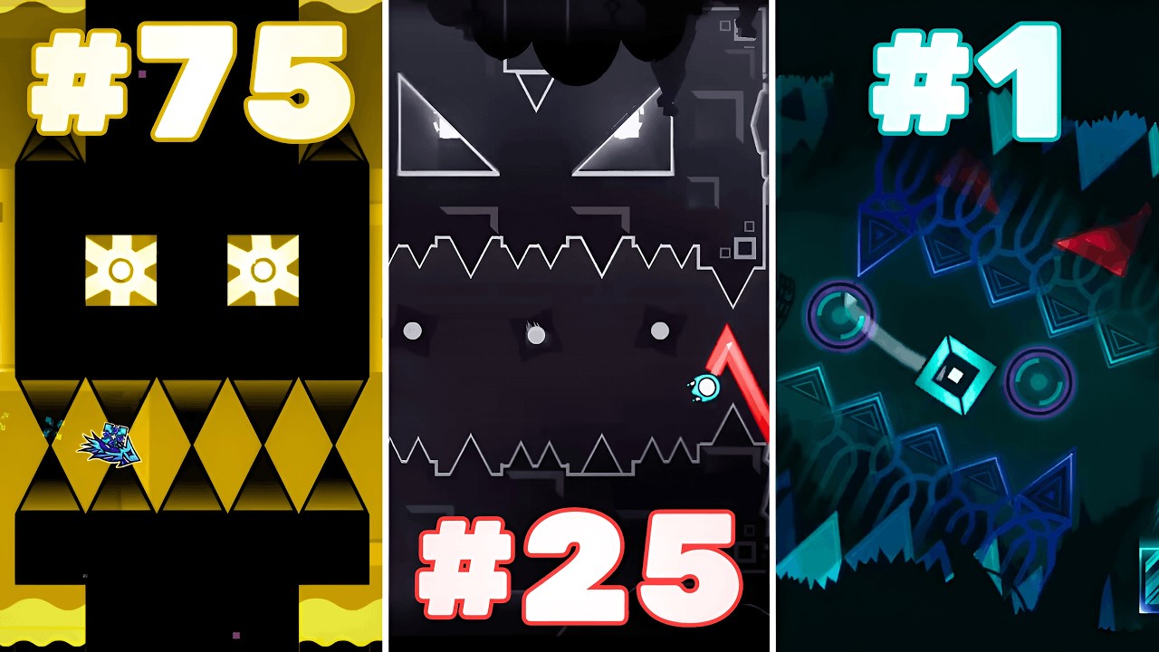 Ranking Songs from Geometry Dash's Top 75 HARDEST Levels - YouTube