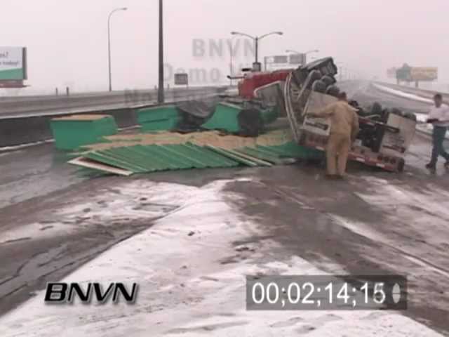 Various Winter Weather Bad Driving Conditions Stock Video Part 4