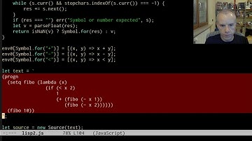 Adding a parser (reader) to the Lisp interpreter