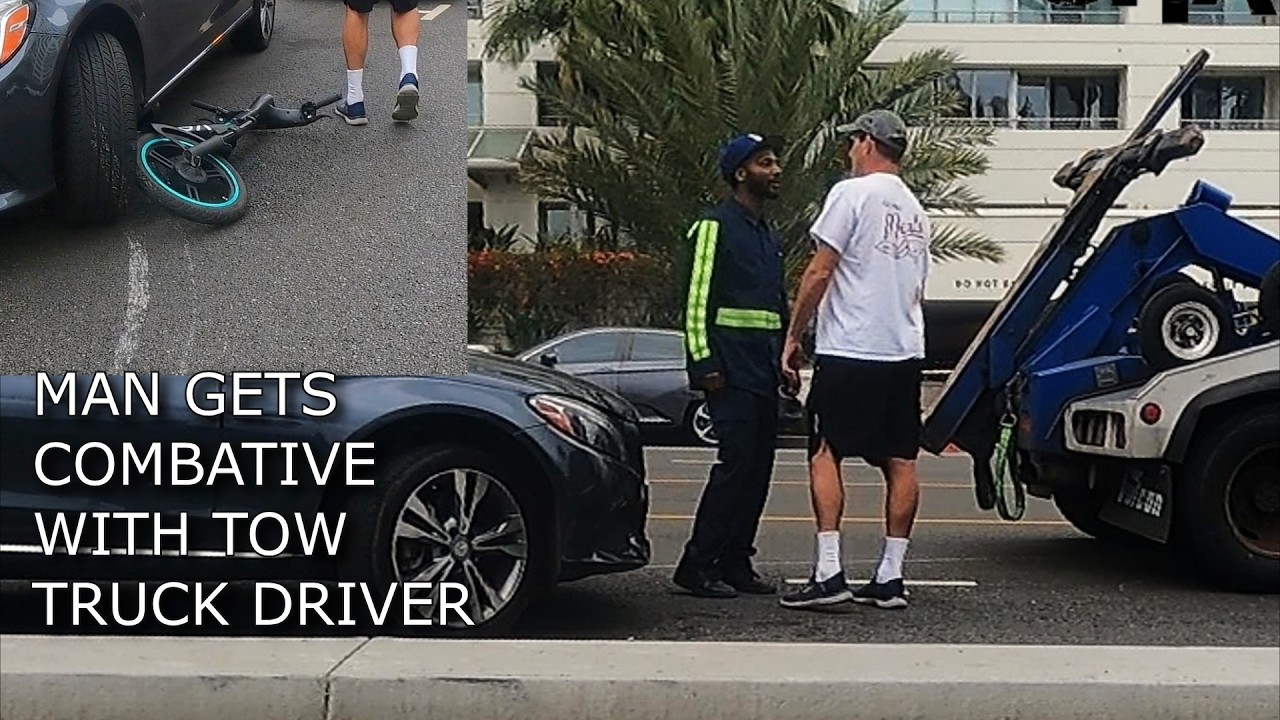 Electric Bikes Ran Over - Heated Confrontion with Tow Truck Driver ...