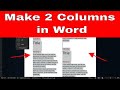 How to Make 2 Columns in Microsoft Word (Easy Tutorial!)