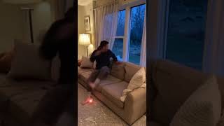 Deer Crashes Through Living Room Window Caught On Security Camera