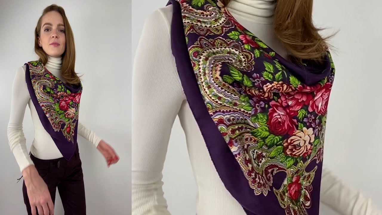 Tuch Russisch - Trachtentuch - Russischer Schal - Russian shawls & scarves - Trachtentücher