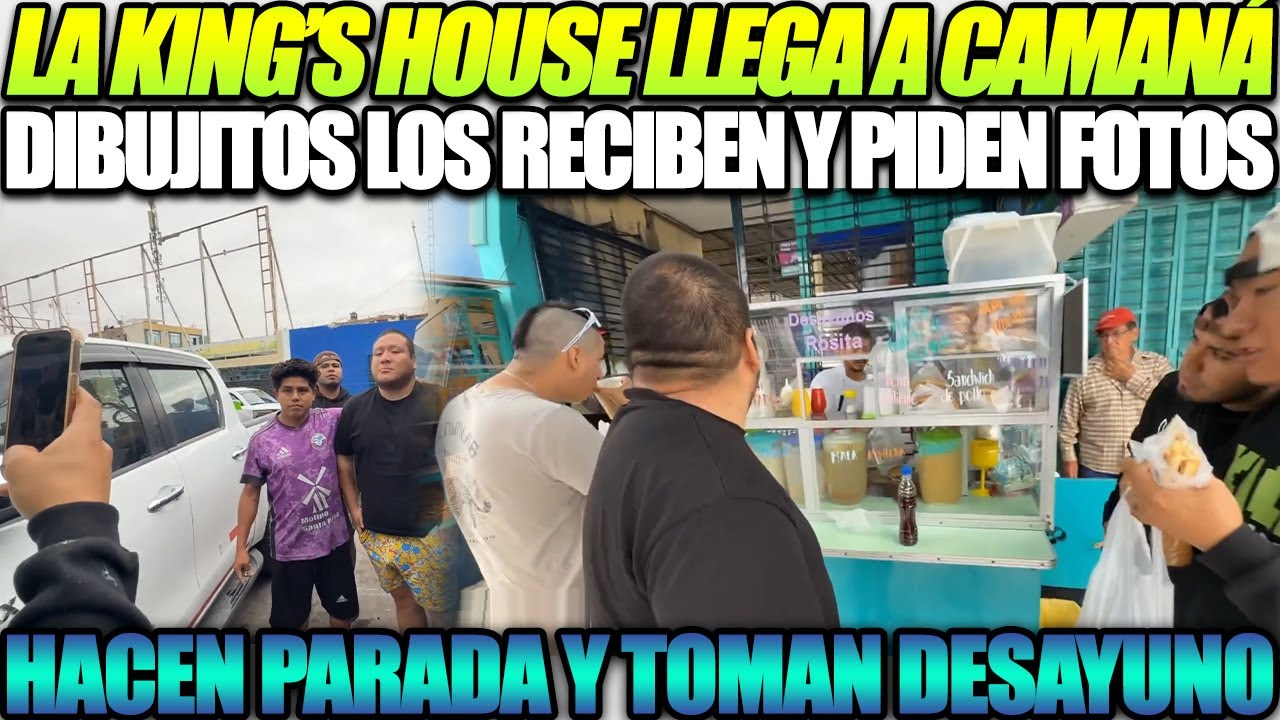 😲 La King's House llega a Camaná 😲 Dibujitos los reciben y piden foto, toman desayuno
