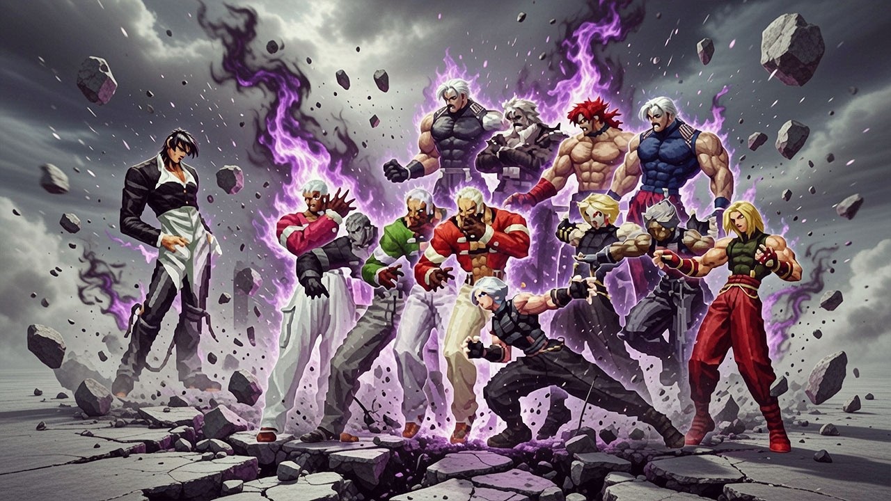 [KOF Mugen] Orochi Iori QS Vs 3 Ultimate Fighters Team