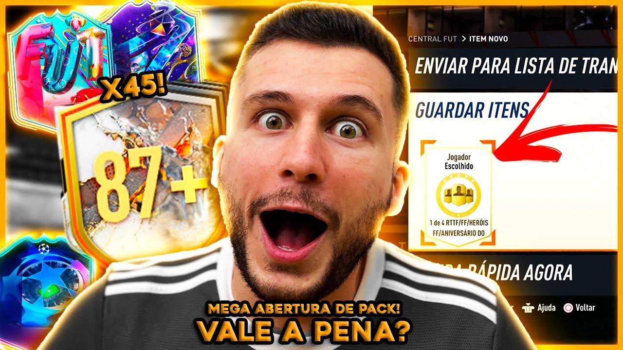 INSANO!! ABRI 45 PACKS DO NOVO PP 87+ FANTASY/BIRTHDAY/RTTF!! MEGA ABERTURA DE PACKS!! FIFA 23 - UT