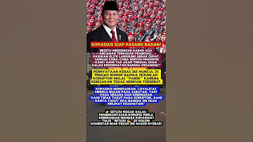 Kopassus Pasang Badan untuk Prabowo! Peringatan Keras ke Koruptor#Prabowo #TNI  #BeritaViral #Shorts