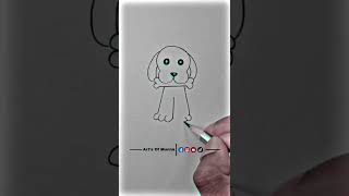 Easy Puppy Drawing For Kids | How To Draw A Dog Easily #Art #Shorts #Artist #Youtubeshorts