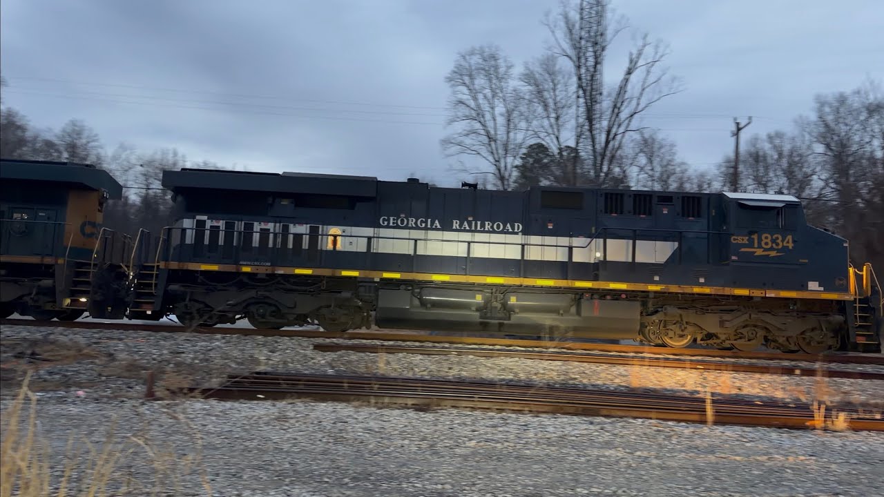 Catching CSXT1834 “Georgia Railroad” leading CSX C380!