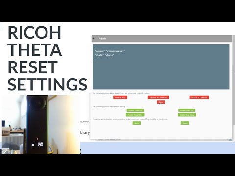 Reset RICOH THETA Settings With Windows App