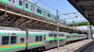 【地平ホーム】E231系1000番台K-16[横ｺﾂ]+U12[宮ﾔﾏ] 〈回送〉上野入線
