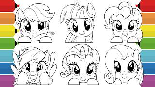 My Little Pony Face Coloring Book Pages How to Color My Little Pony Movie Mane 6