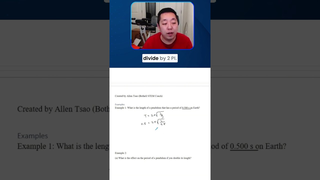 Найдите длину маятника за 40 секунд ⏱️ Приём из курса физики AP