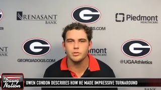 Georgia OL Owen Condon talks about how his health has keyed breakthrough