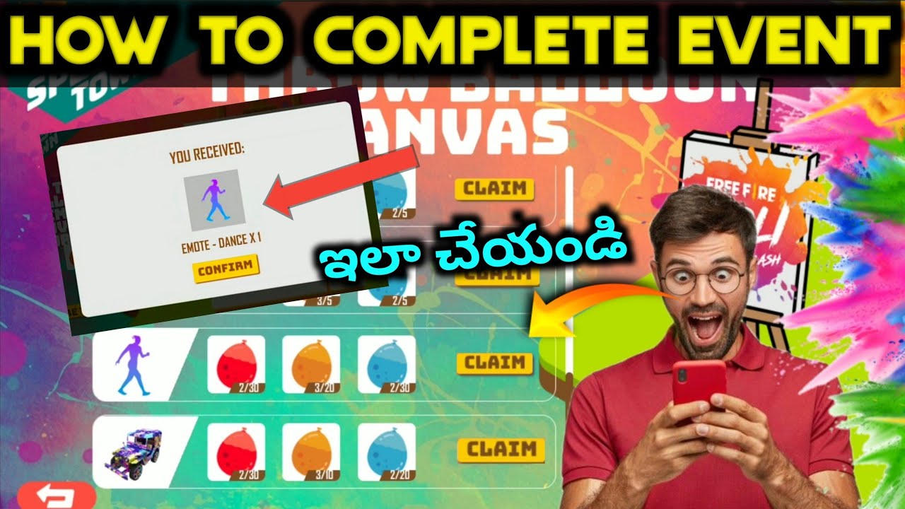 How To Complete Holi Event Free Fire | How to Collect Balloons Free Fire | Gaming With MG