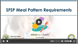 2024 SFSP Meal Pattern Requirements