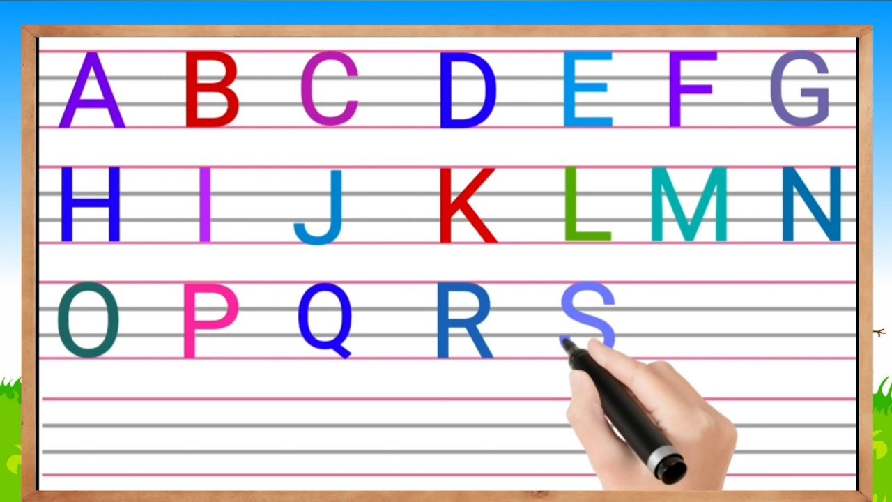 Writing Capital Letters Alphabets for Children | a for apple b for ball | Alphabets