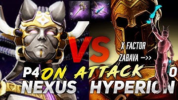 Nexus P4 VS Hyperion P10 w/Dragonfly | X FACTOR : ZABAVA !| Max melee & Element Res.| Dawn of Titans