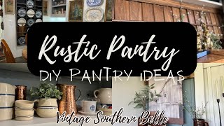 Our Rustic Pantry/ DIY Pantry Shelves / Rustic Pantry Ideas/Rustic Food Pantry