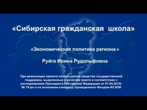 Экономическая политика региона (в условиях внешних вызовов)