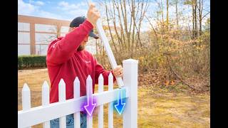 Install Pickets 2x Faster WamBam Vinyl Fence