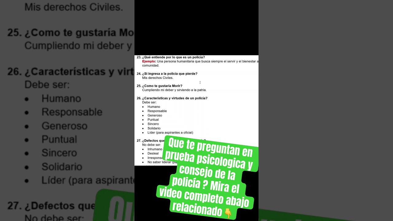 Que te preguntan en prueba psicologica y consejo de la policía ? 