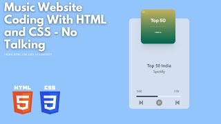 Music Card - Using HTML CSS- No Talking