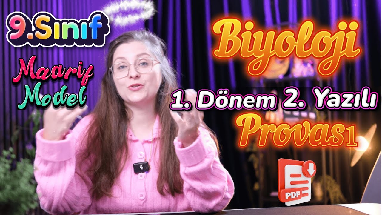 BİYOLOJİ MAARİF MODEL 9. SINIF 1 DÖNEM 2 YAZILI