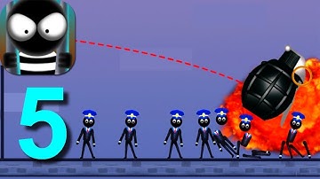 Stickman JailBreak Escape Walkthrough Part 5 Android Gameplay HD / New Stickman Action Game