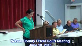 nelson county fiscal court meeting on June 18, 2013 - Bluegrass Pipeline Discussion Part Two